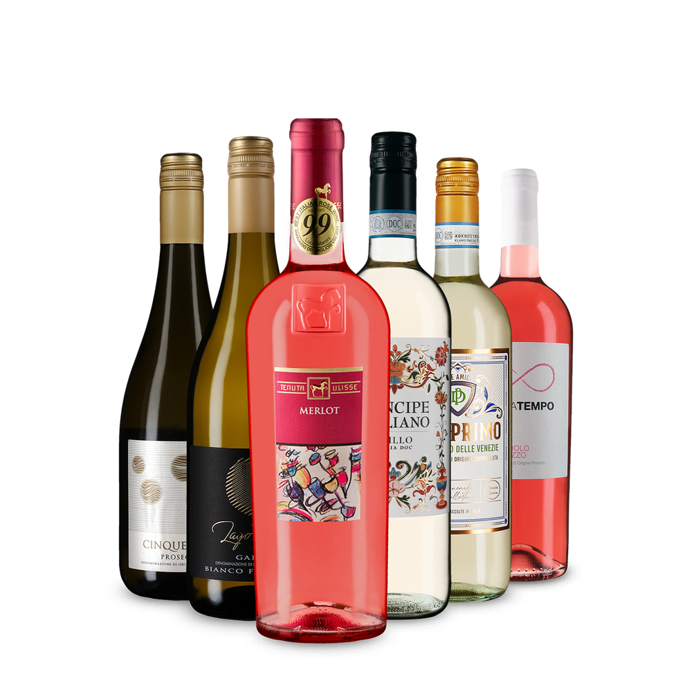 6x1 Vinuri albe și rosé italiene cu premii de top