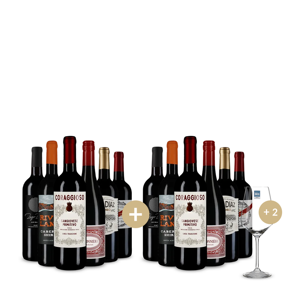 6+6 recomandări de vin roșu + 2 pahare de vin