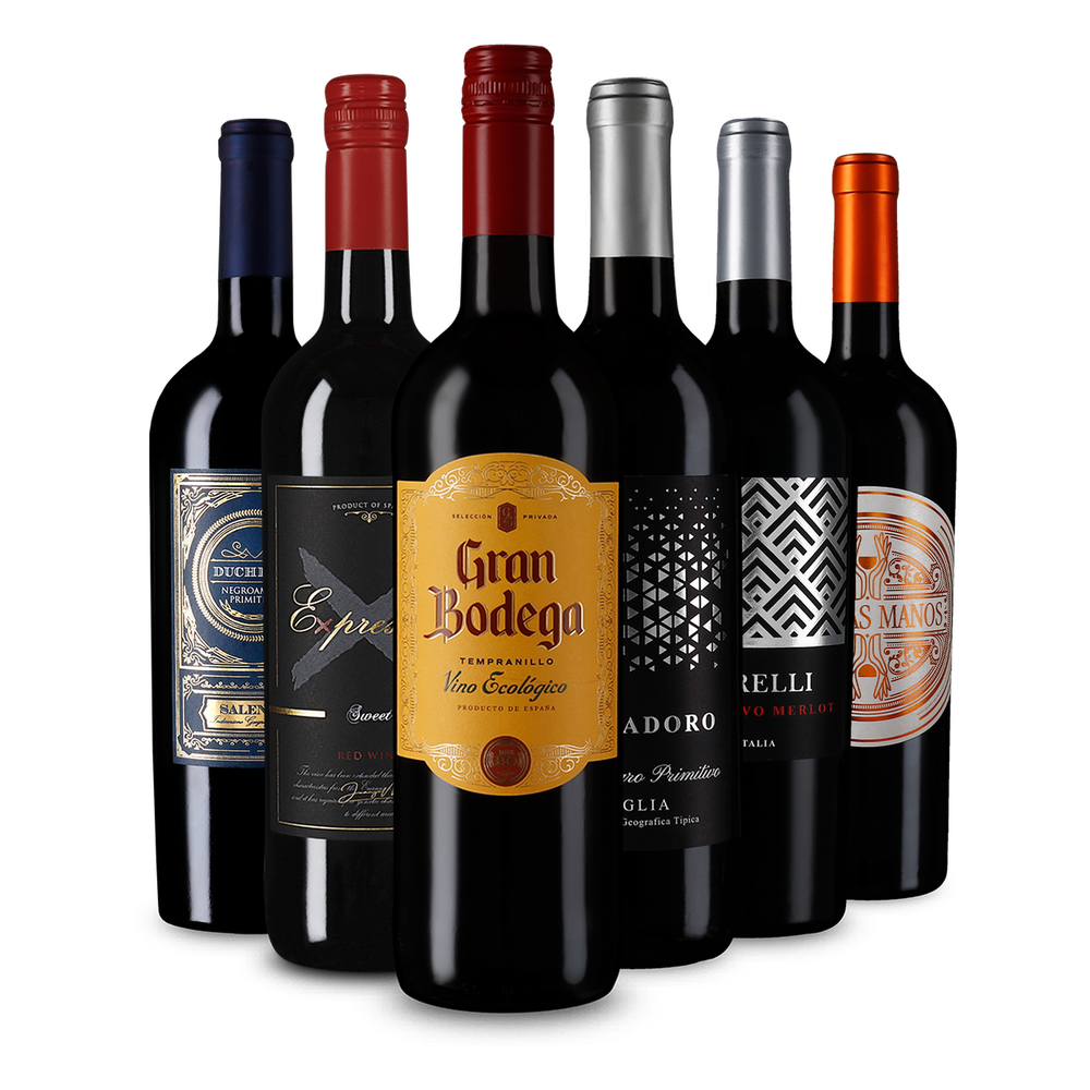6x1 Vinuri roșii preferate și fructate: demidulci și demiseci
