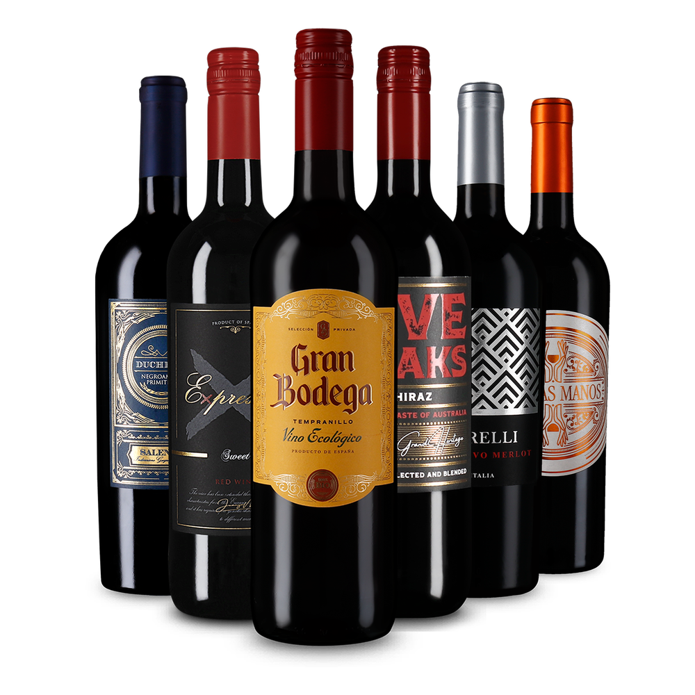 6x1 Vinuri roșii preferate și fructate: demidulci și demiseci