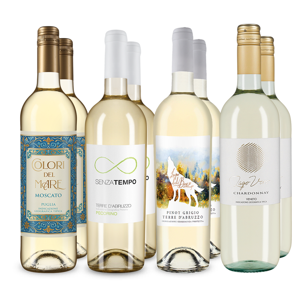 4x2 Vinurile albe preferate ale Italiei în pachet avantajos