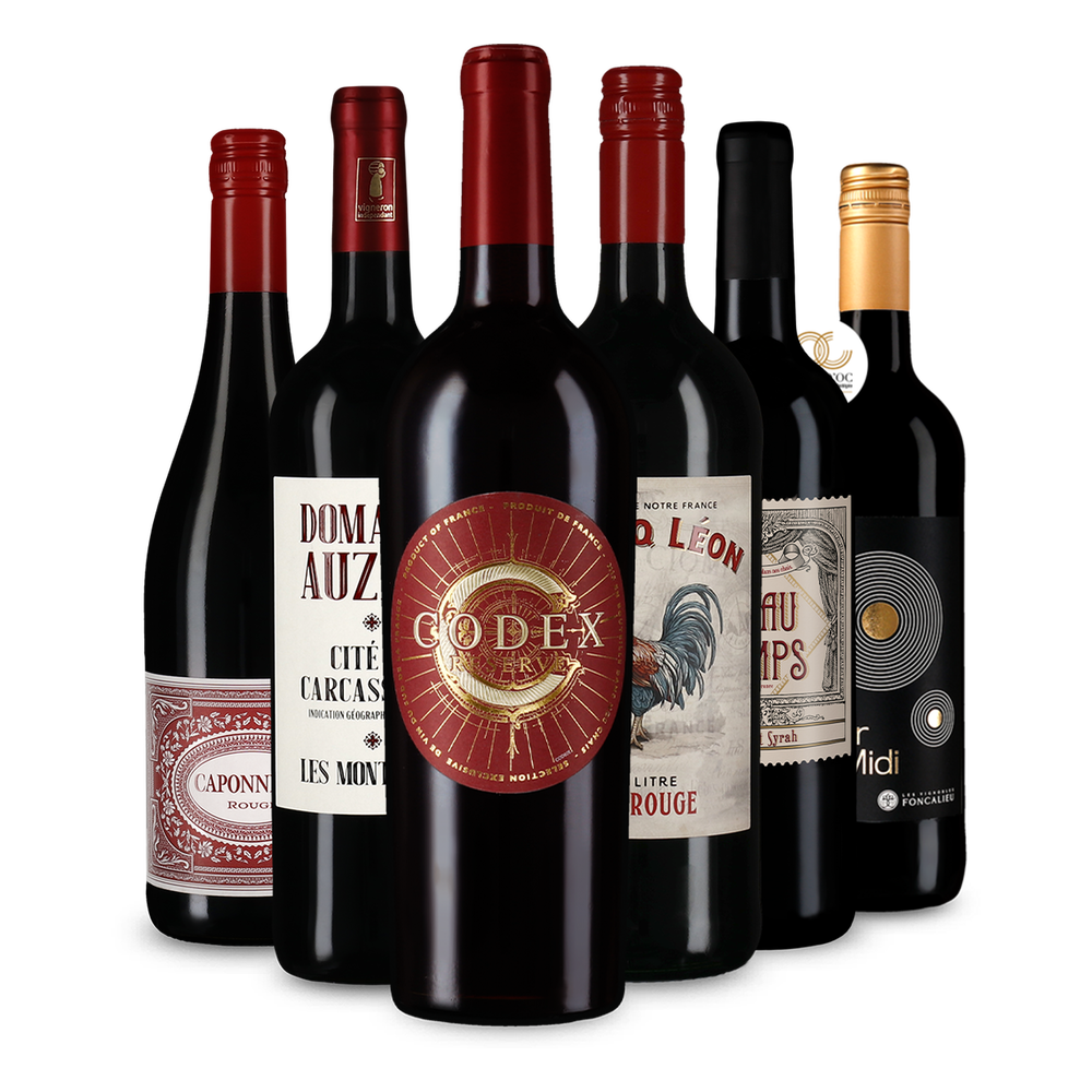 6x1 Plăcere de vin roșu premiat din Franța